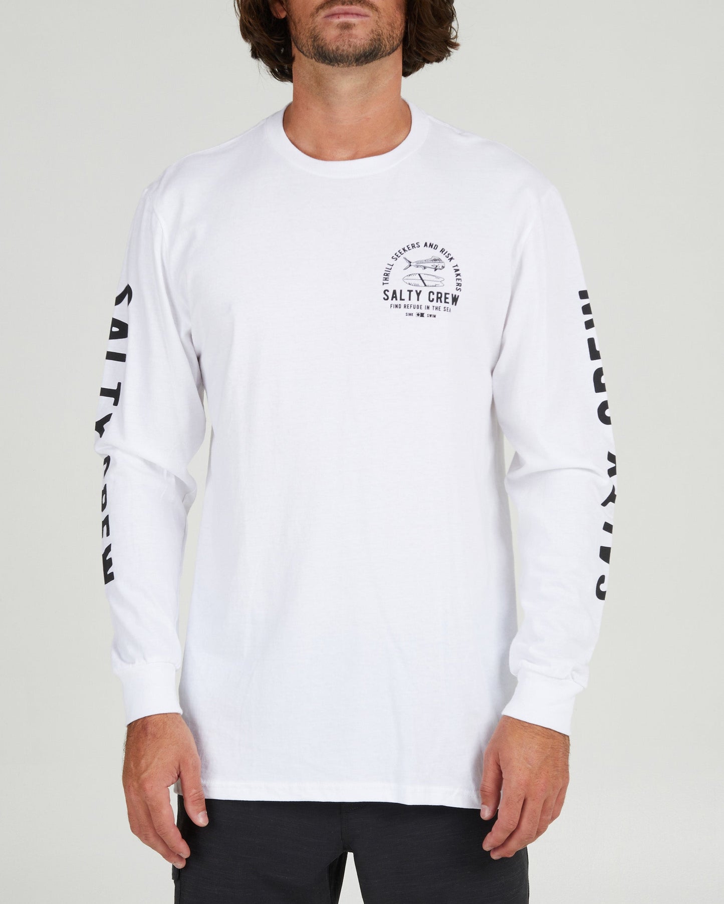 Lateral Line White L/S Standard Tee