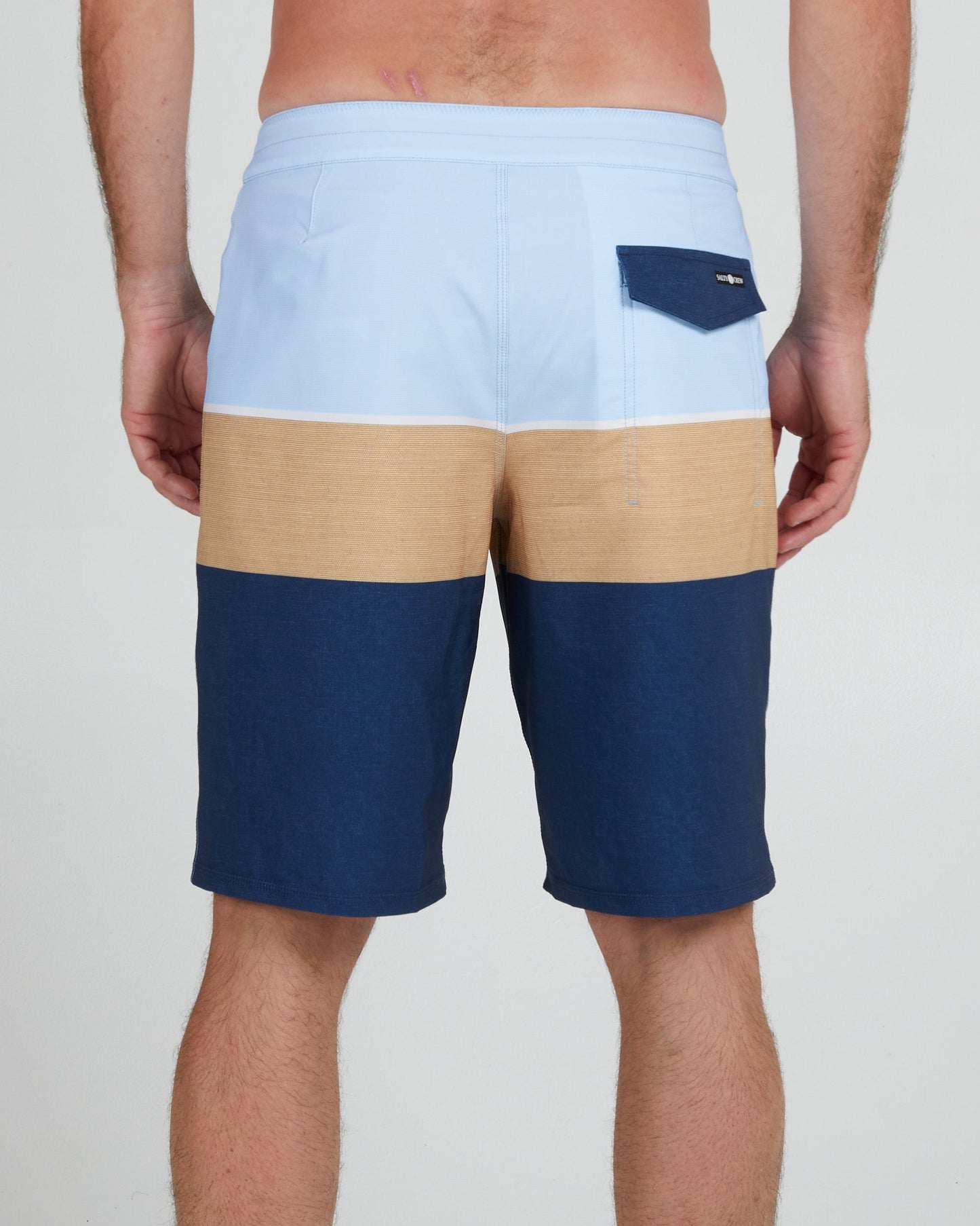 Stacked Light Blue Boardshort
