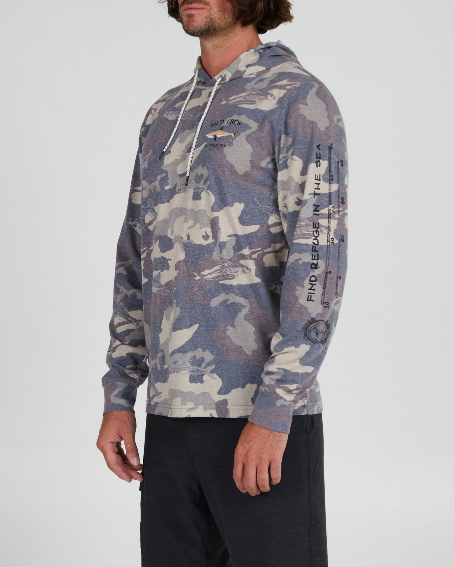 Bruce Sand Camo Hood Tech Tee