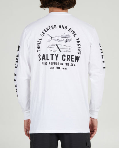 Lateral Line White L/S Standard Tee