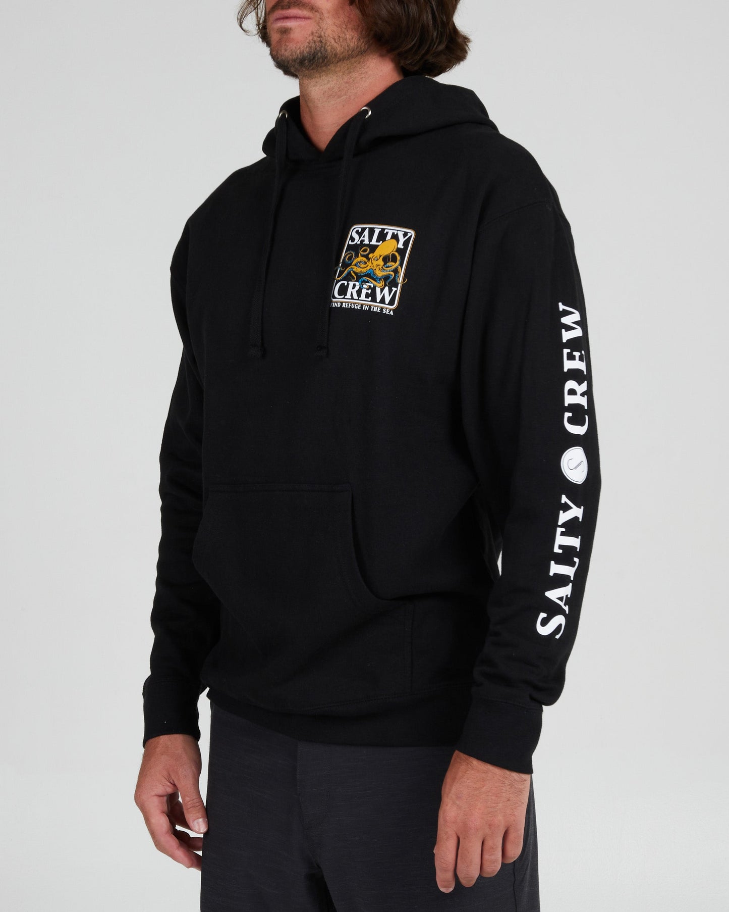 Ink Slinger Black Hood Fleece