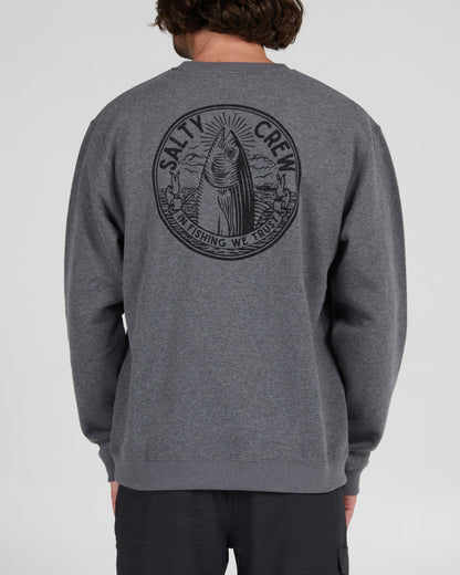 In Fishing We Trust Gunmetal Crew Fleece