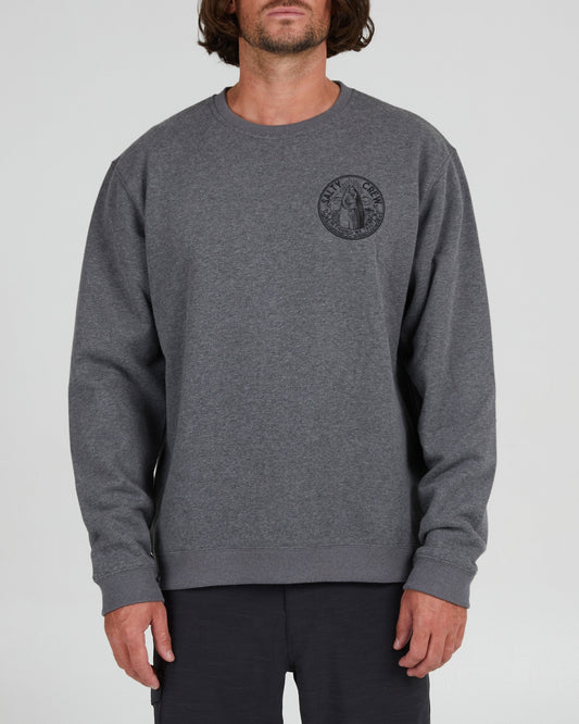In Fishing We Trust Gunmetal Crew Fleece