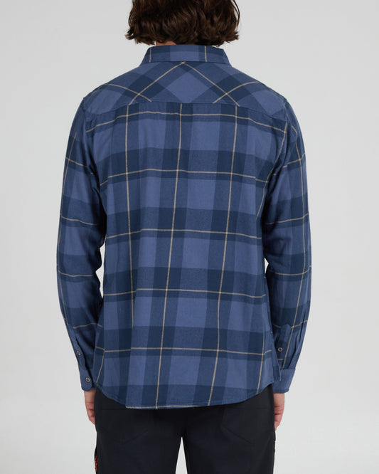 First Light Navy Blue Flannel