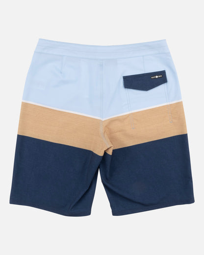 Stacked Light Blue Boardshort