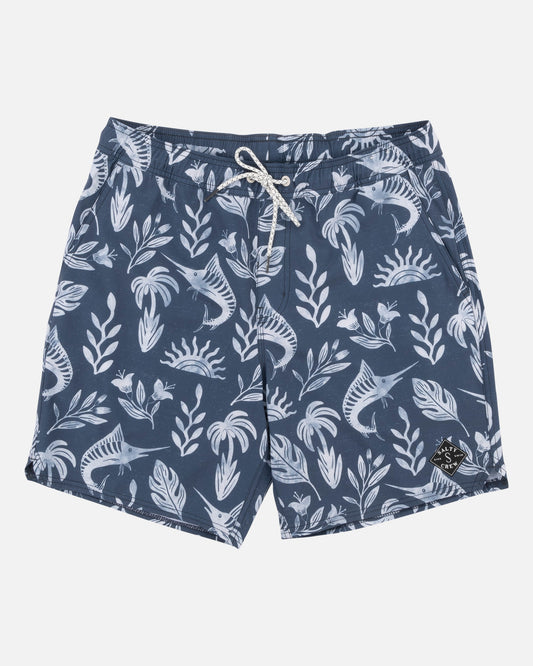 Lowtide Denim/White Elastic Boardshort