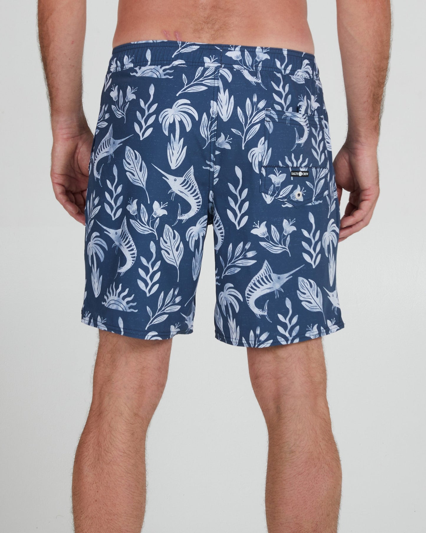 Lowtide Denim/White Elastic Boardshort