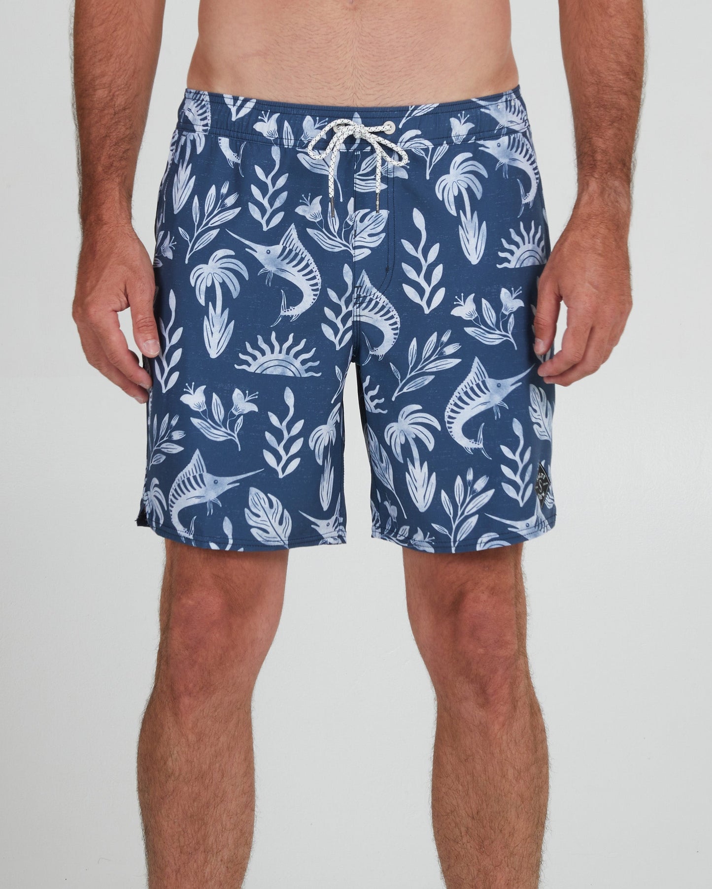 Lowtide Denim/White Elastic Boardshort