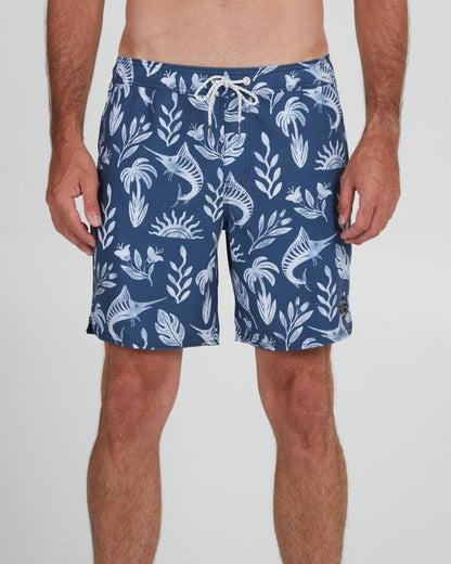 Lowtide Denim/White Elastic Boardshort