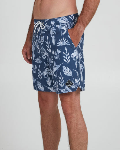 Lowtide Denim/White Elastic Boardshort