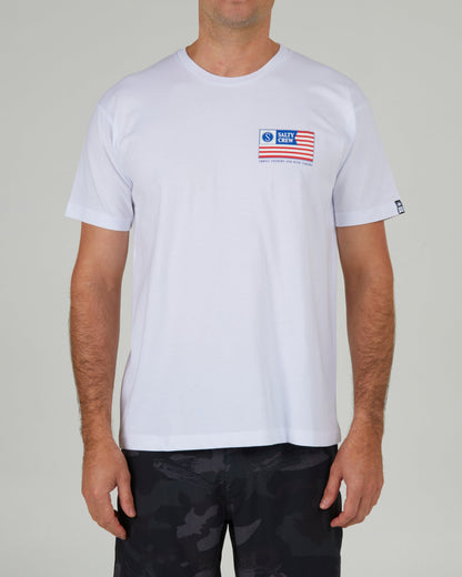 Freedom Flag White S/S Premium Tee